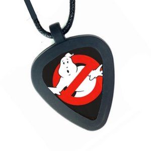 Ghostbusters Ghost Pickbandz Mens or Womens Real Guitar Pick Neckla…